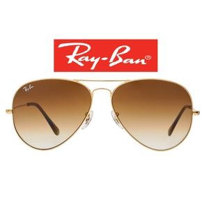 RayBan Aviator Gradient Brown RB3025 Men & Women